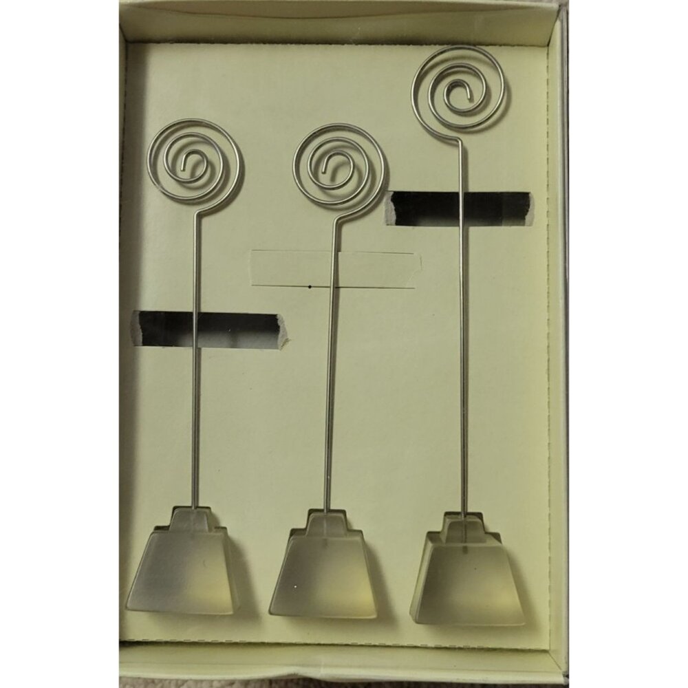 Pier 1 Imports Spiral Photo or Placecard Holders lot of 3 sets